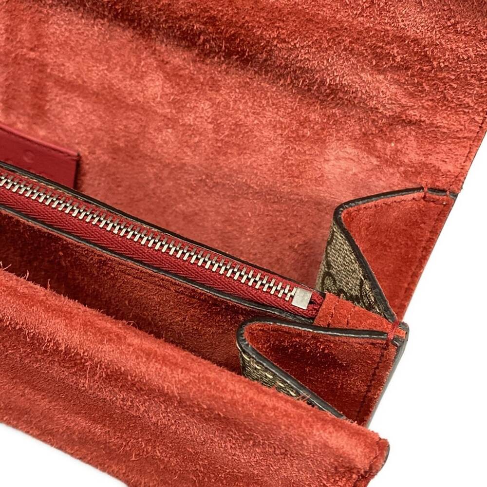 Gucci Dionysus Shoulder Bag 400249 Beige Ebony Red PVC Suede - Picture 13 of 15